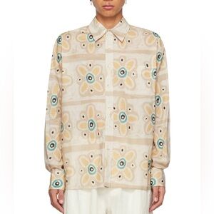 COMMAS Beige Floral Stripe Shirt